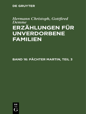 cover image of Pächter Martin, Teil 3